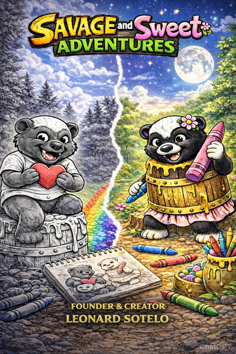 Savage Meets Sweet  The Honey Badger Coloring Book You Didn’t Know You Needed! (80 Pages