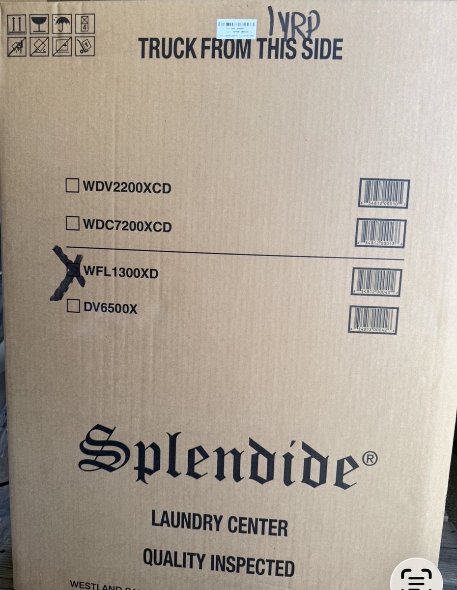 Splendide WFL1300XD Laundry Center Washer - New