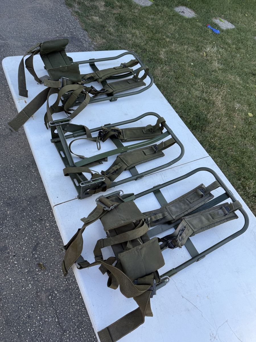 Military ALICE Pack Frames (Set of 3) - Olive Green External Backpack Frames
