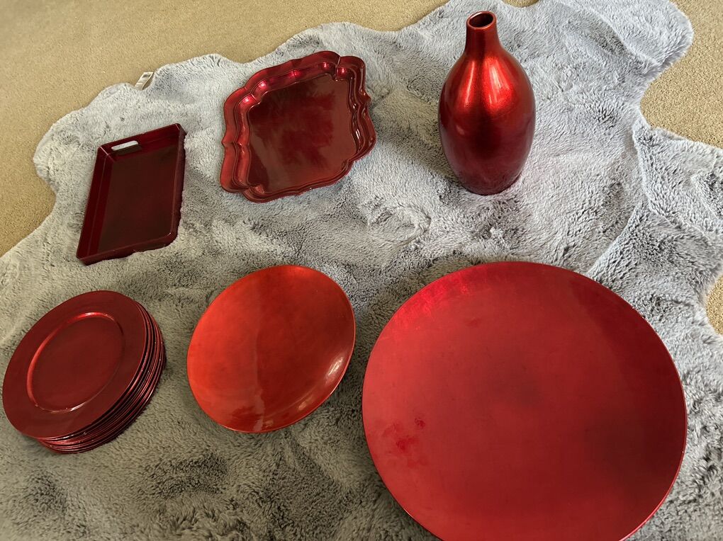 Red Lacquerware Vietnamese Home Decor