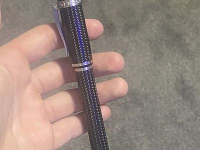 Alfred Dumhill Carbon Fibre 24k Silver Gold Pen