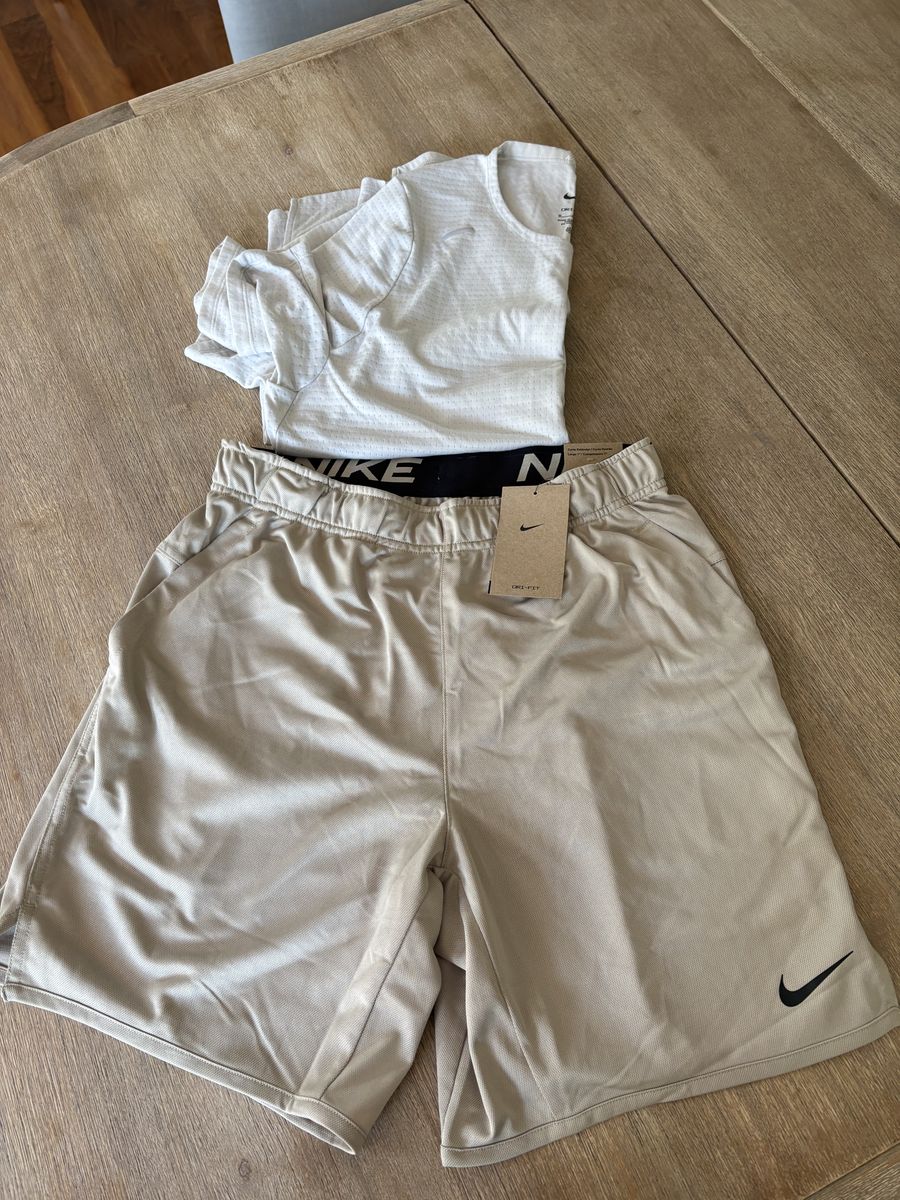 Men’s Tan Nike NWT shorts size S , tan Nike shirt boys