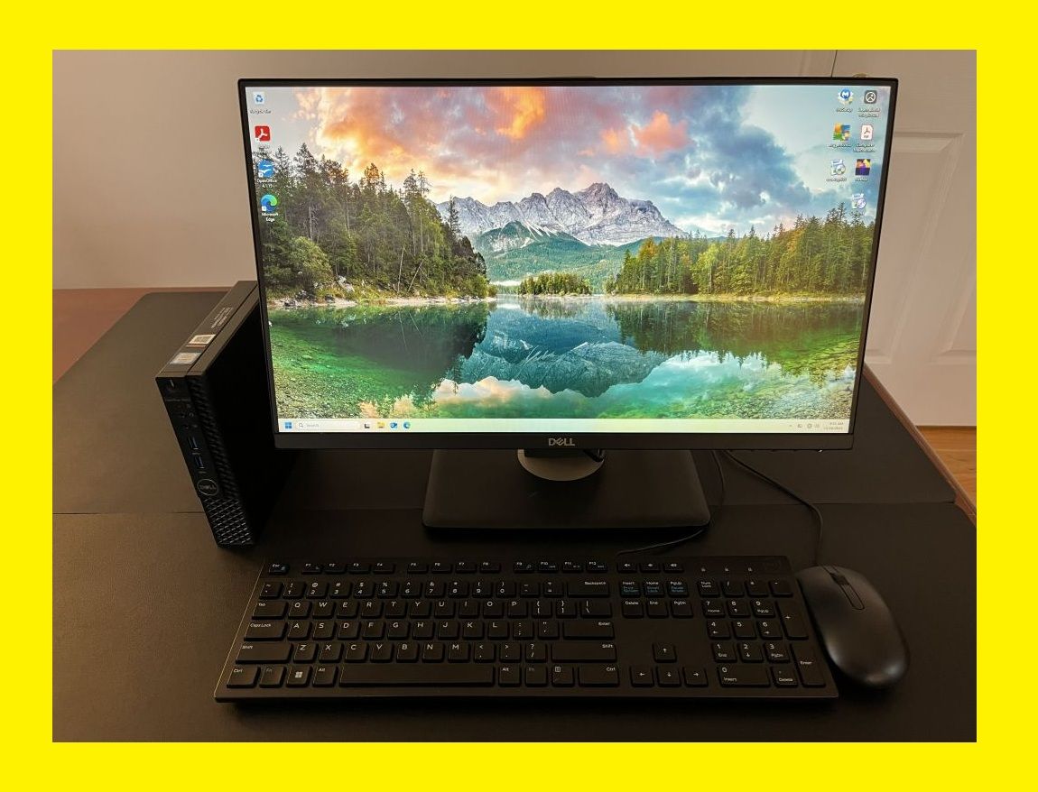 Dell i5-8500t @3.5GHz 256GB m.2 SSD 1TB HDD 16GB OptiPlex 3060 DM Mini Windows 11 Desktop Computer