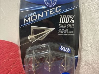G5 Outdoors Montec 100 Grain Broadheads 3-Pack for Crossbows/Bows