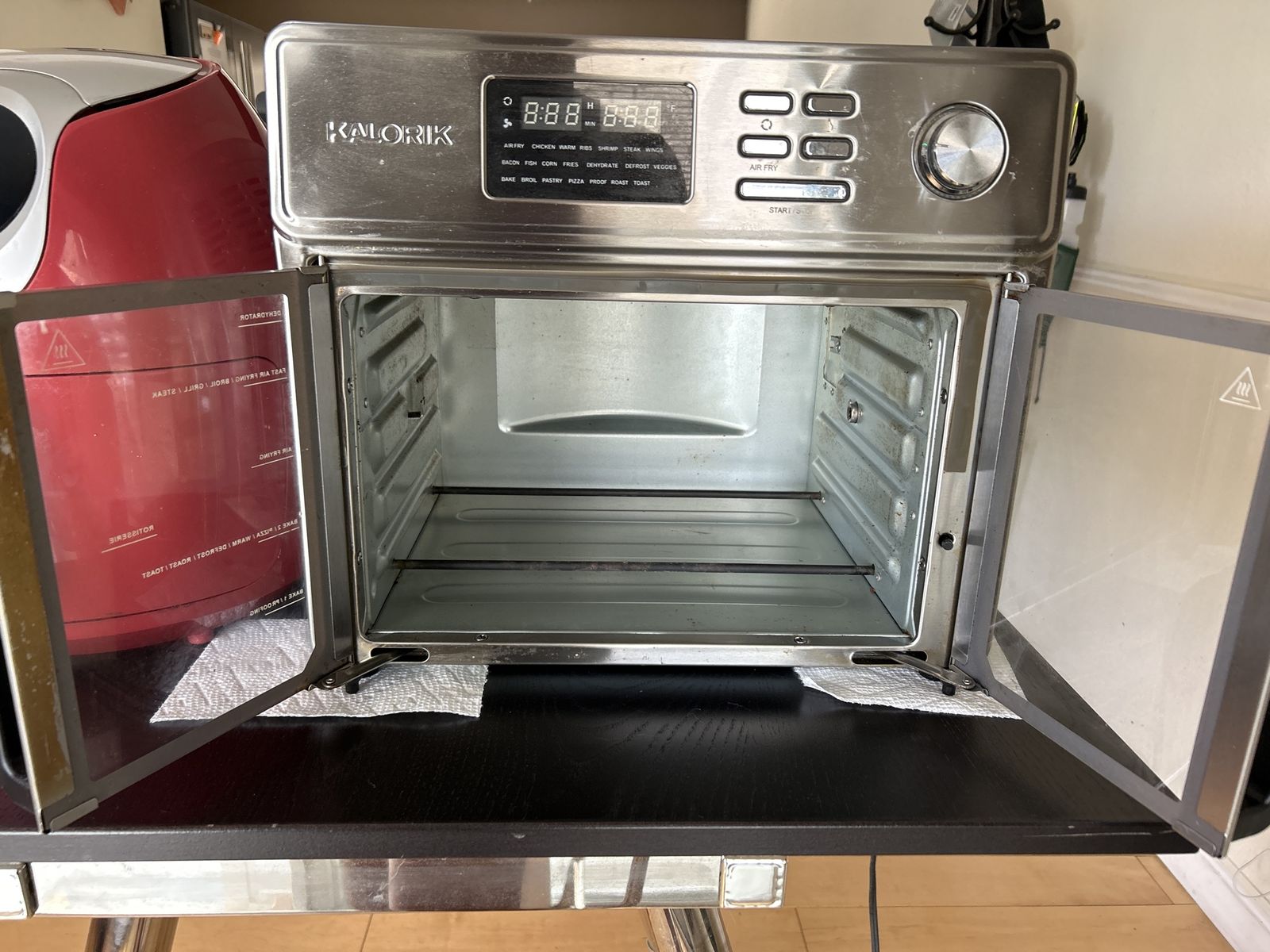 Kalorik Digital Air Fryer Toaster Oven Stainless Steel with Trays