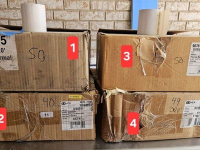 Thermal Receipt Paper Rolls (Assorted Sizes: 3.125" x 220', 273' & 292')