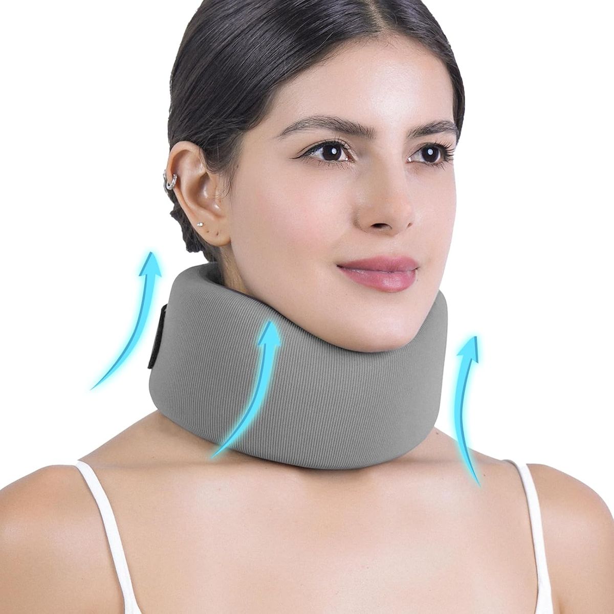 NEW Neck Brace for Neck Pain & Support - Cervical Collar with Soft Nylon-Spandex for Keep Vertebrae Stable & Aligned