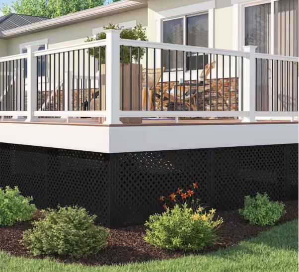 NEW! $150 VALUE! Decorative Lattice, Black Privacy Diamond Vinyl, 4’x8’ Panels, Set of 3
