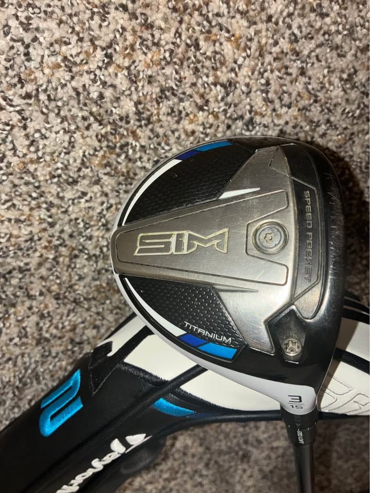 TaylorMade SIM Ti 3 Wood Ventus Velocore 7-X Blue Excellent Shape w/Sim 2 HC