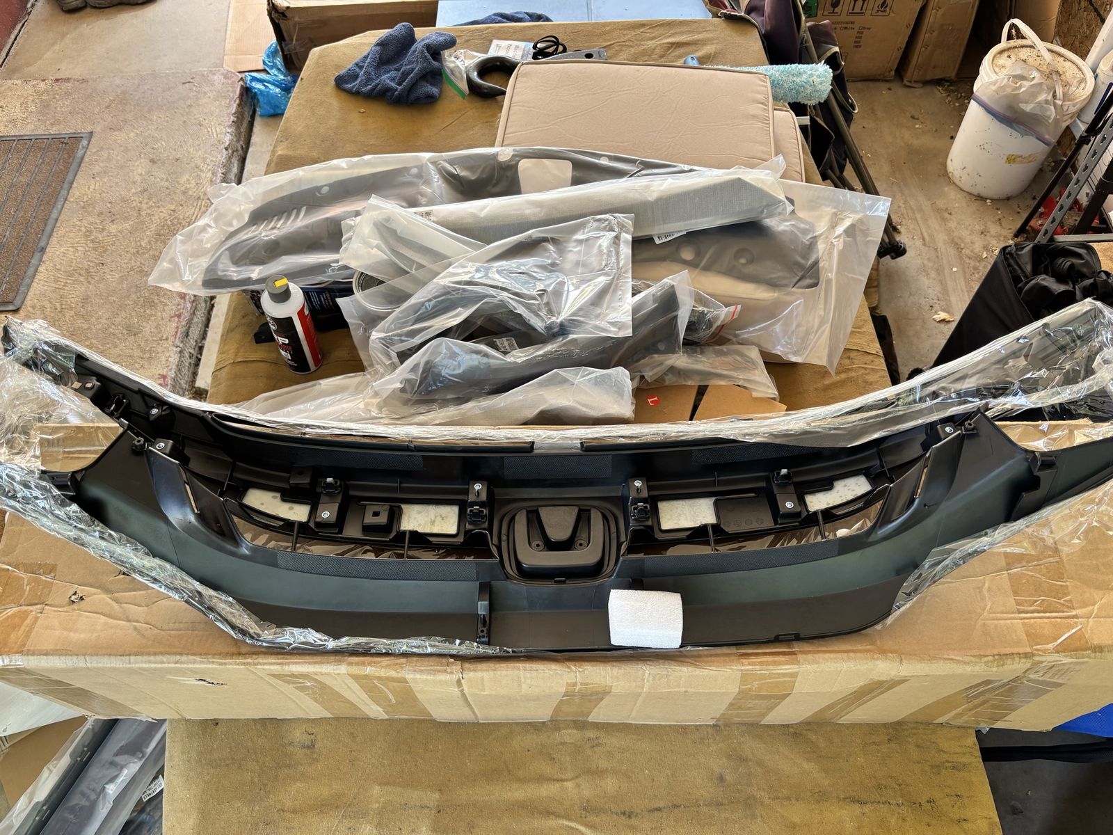 Complete Front Bumper Rebuild & Fog Light Kit - 2019-2021 Honda Civic (Brand New)