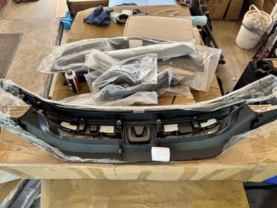 Complete Front Bumper Rebuild & Fog Light Kit - 2019-2021 Honda Civic (Brand New)