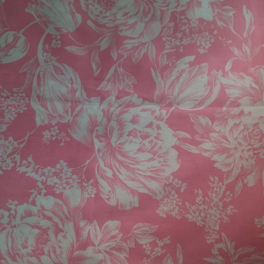 PASTEL PINK, TULIPS AND PEONIES...4 1/2 YDS