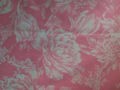PASTEL PINK, TULIPS AND PEONIES...4 1/2 YDS