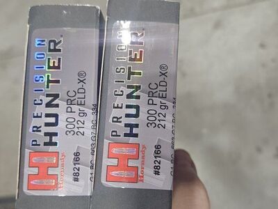 2 Boxes 300 PRC Hornady 212 ELDx Prescision Hunter