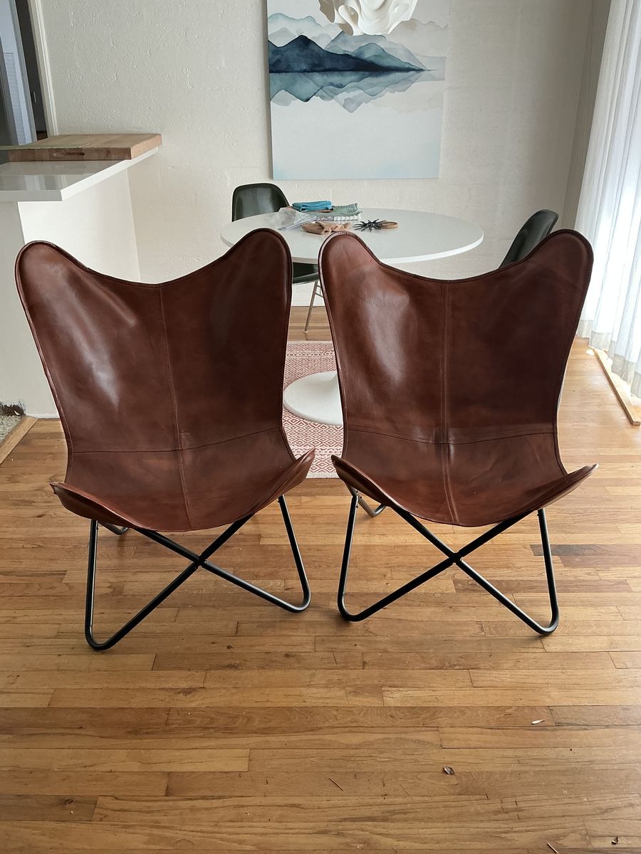 Leather Butterfly Chairs