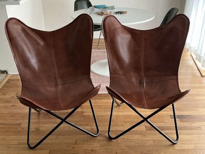 Leather Butterfly Chairs