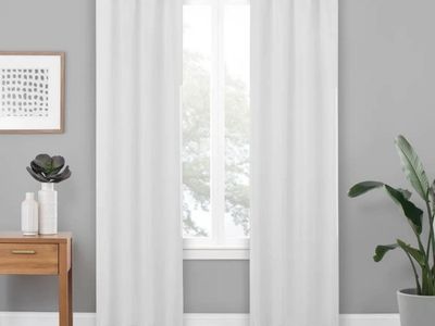 4 Eclipse Polyester Blackout Liner Rod Curtains