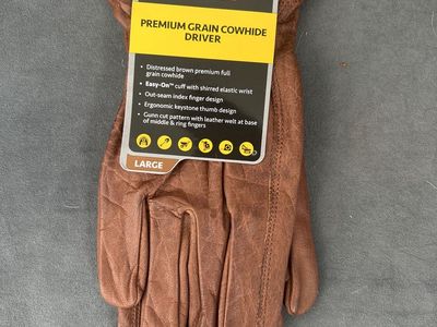 Kinco 1098 Premium Grain Cowhide Leather Driver Gloves - Size Large