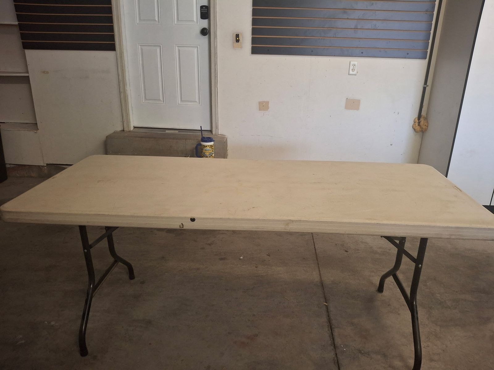 Lifetime Plastic Folding Table White Off-White 6ft
