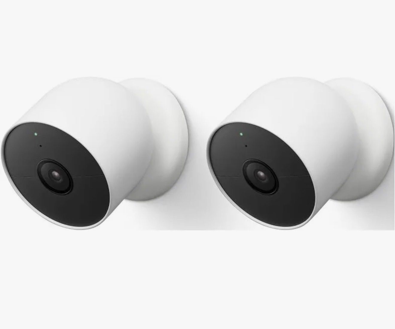 Google Nest Cam (Battery) - 2-Pack Smart Home Security Cameras (Snow)