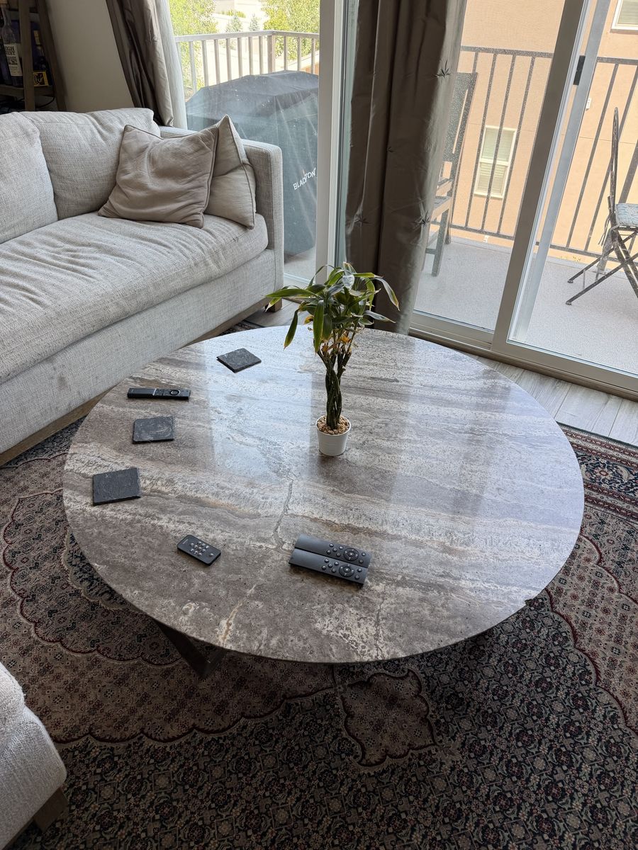 Flexform - Natural Stone Round Coffee Table