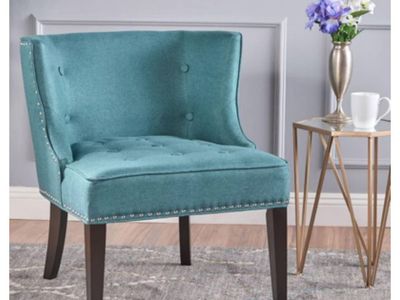 $81 LESS THAN AMAZON! BRAND NEW IN BOX- Teal Accent Chair