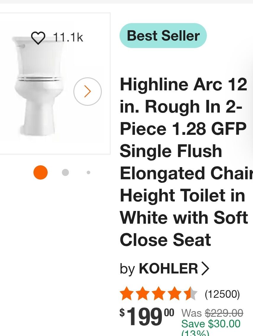 KOHLER HIGHLINE ARK TOILET