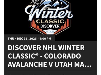 Discover NHL Winter Classic - Colorado Avalanche vs. Utah - Dec 31, 2026 - Rice-Eccles Stadium