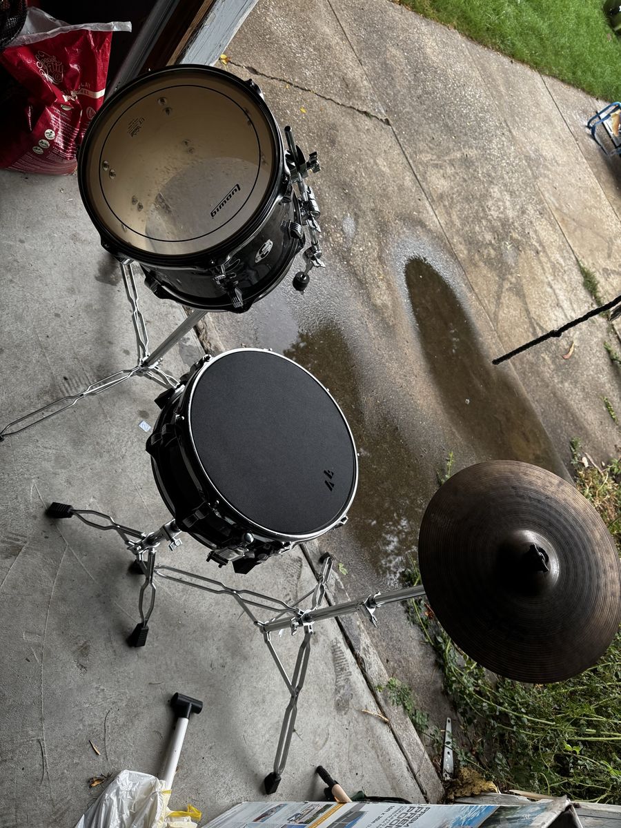 Ludwig drumset pieces.