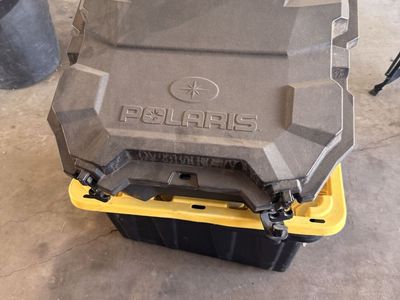 Polaris Lock & Ride Storage Cargo Box/cooler - Black ATV/UTV Rear Rack Mount Rzr turbo S