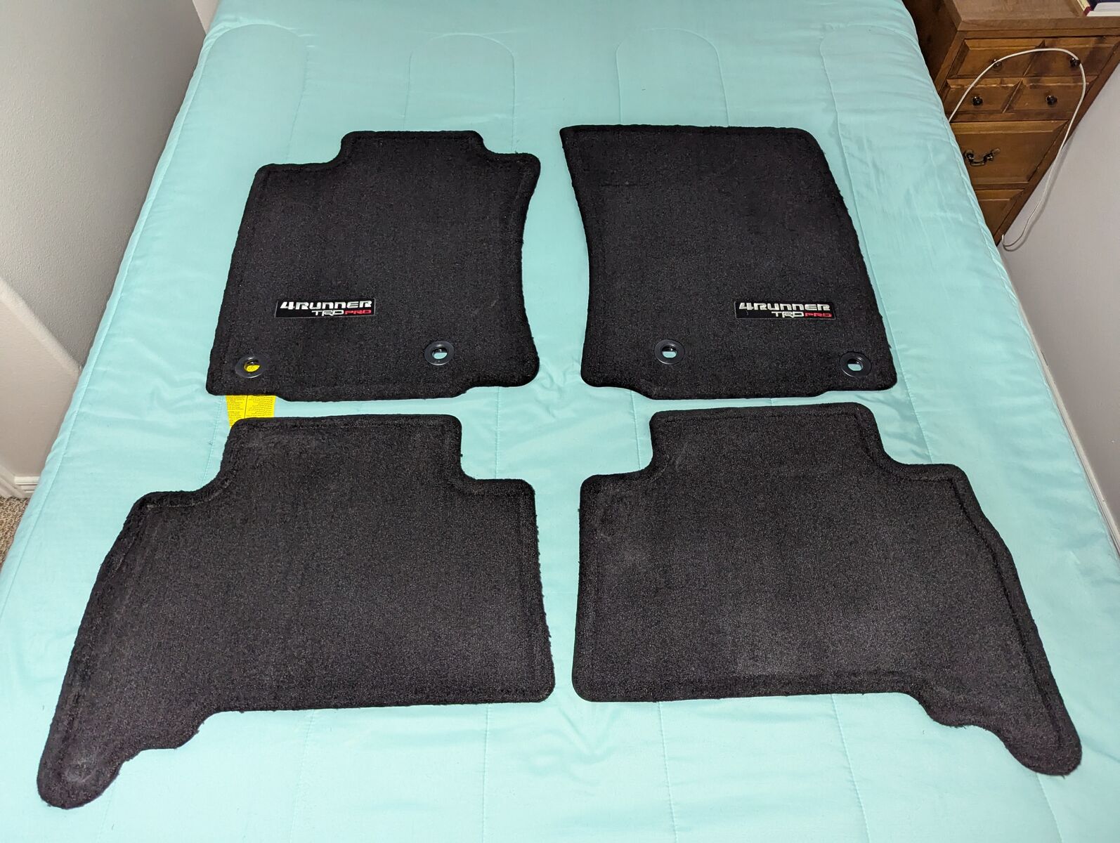 Genuine 2013-2024 Toyota 4Runner TRD PRO Carpet Floor Mats Set 4 Black - NOS