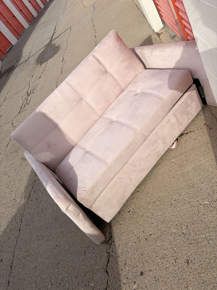 Pink couch bed