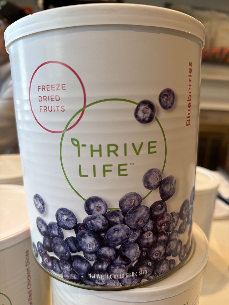 Thrive Life freeze dried blueberries family can