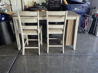 bar with barstools