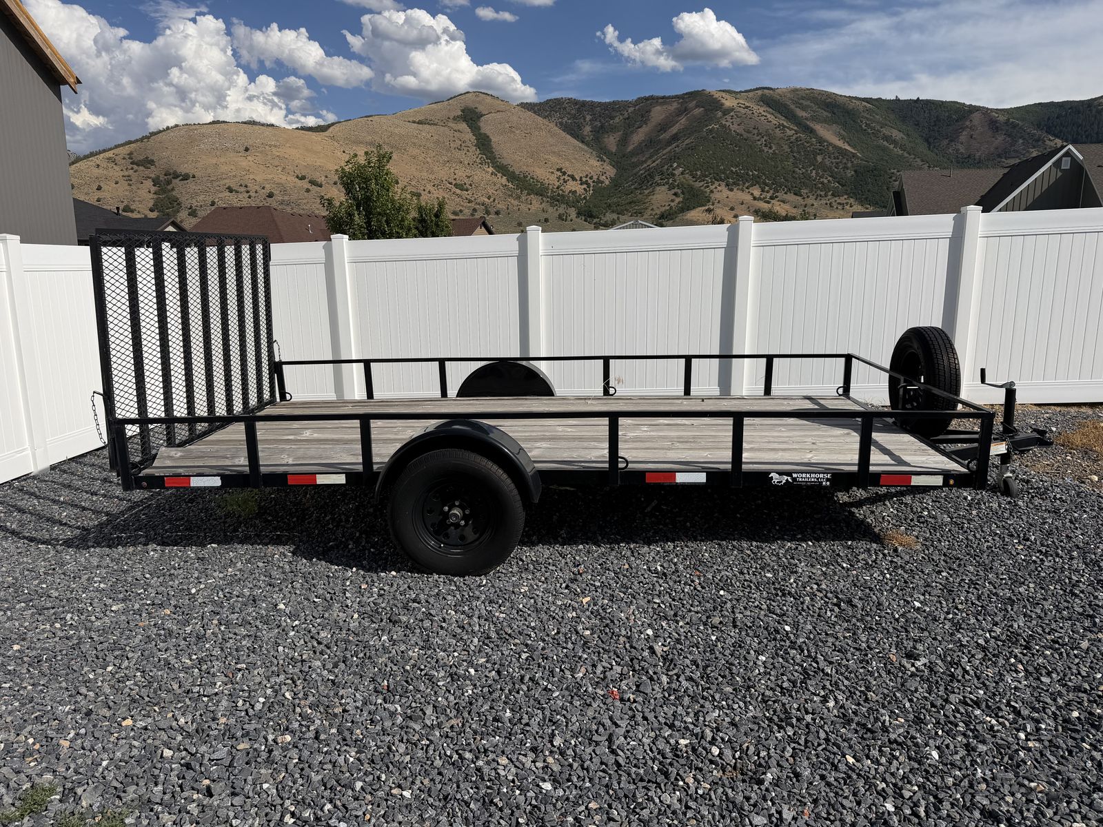 7’x14’ Workhorse Utility Trailer with Ramp Gate and Spare Tire