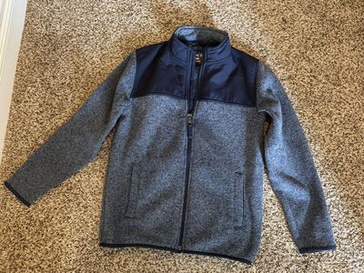 Children’s PLACE Boys L/G (10/12) Blue Full Zip Jacket