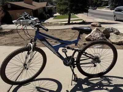 DynaCraft Cliff Runner Mountain Bike Blue Full Suspension 26 Inch