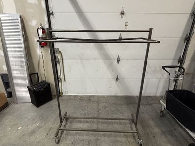 Double-rail Rolling Clothing Rack