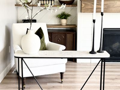 GORGEOUS | Narrow Modern Marble Top Console Table