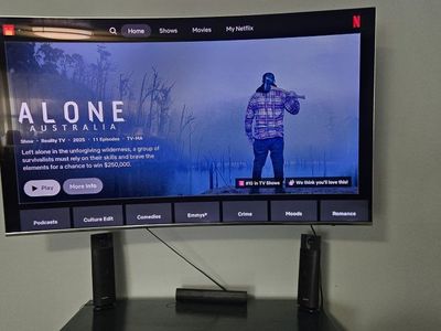65" Samsung Curved Smart TV - Silver Frame