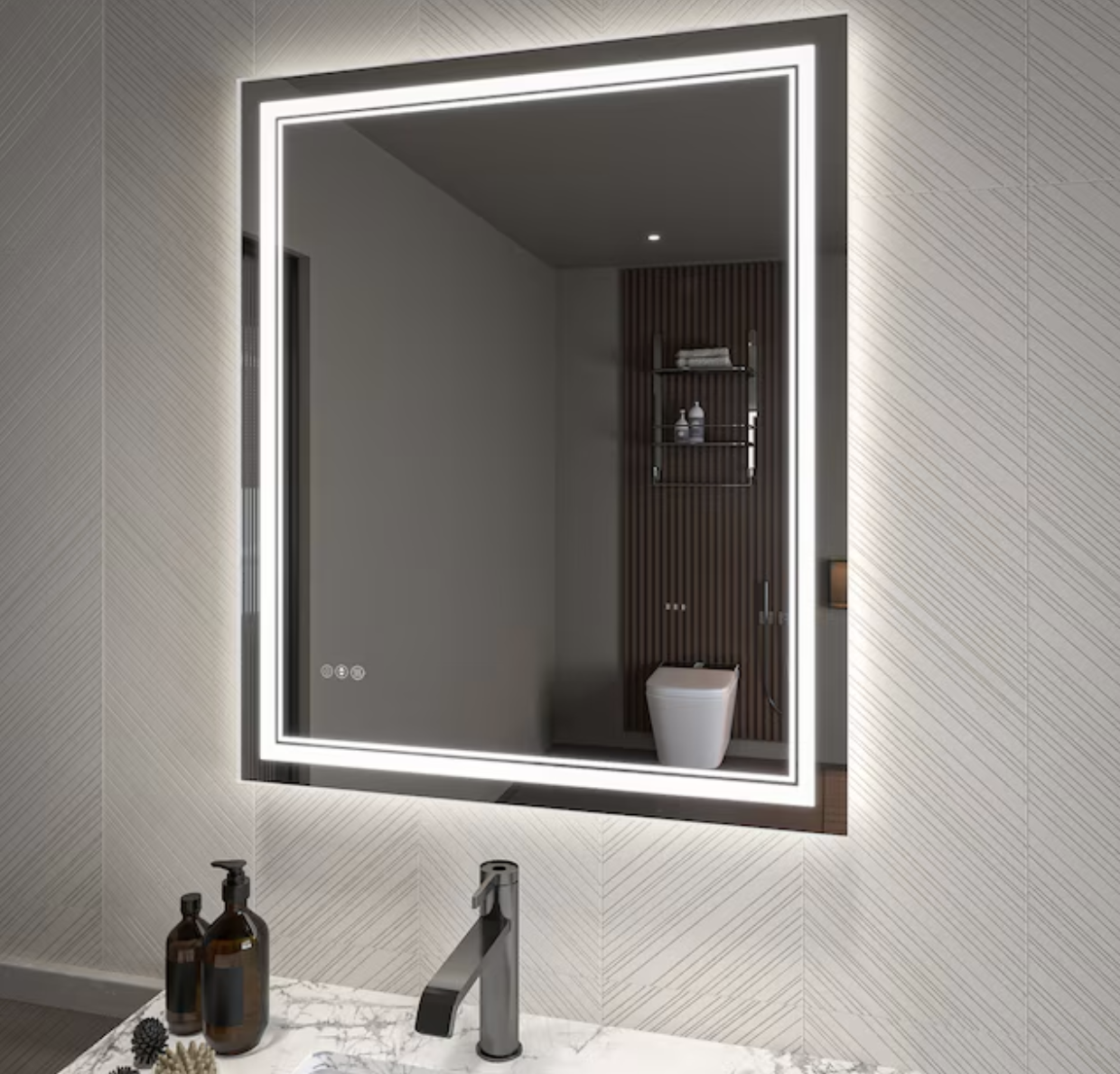 New in box - LED Lighted Vanity Mirror - 30x36 In