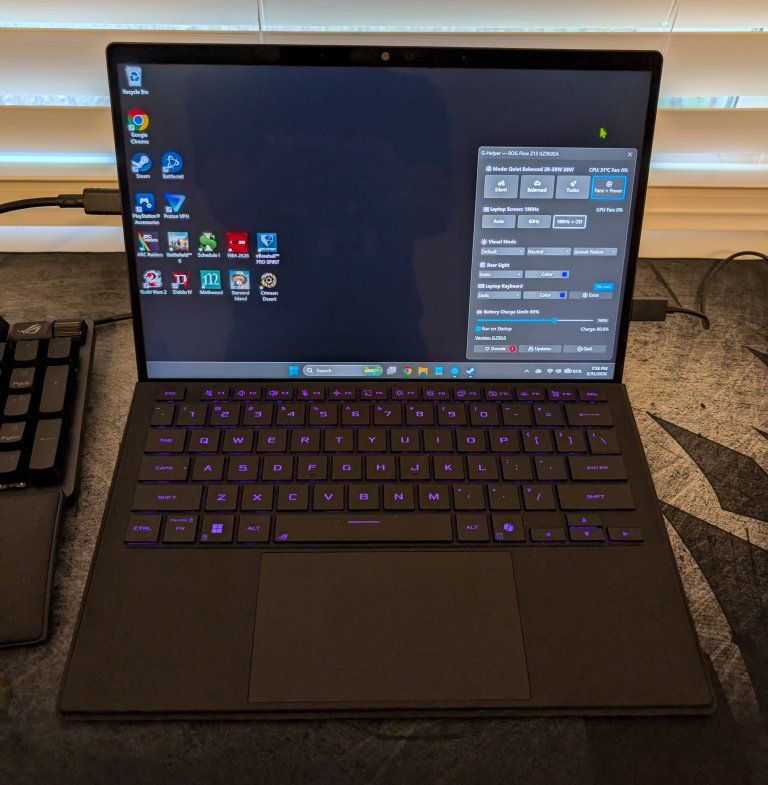 ASUS - ROG Flow Z13 13.4" 2.5K 180Hz Touch-Screen Gaming Laptop - Copilot+ PC - AMD Ryzen AI Max+ 395 32gb W/extras 