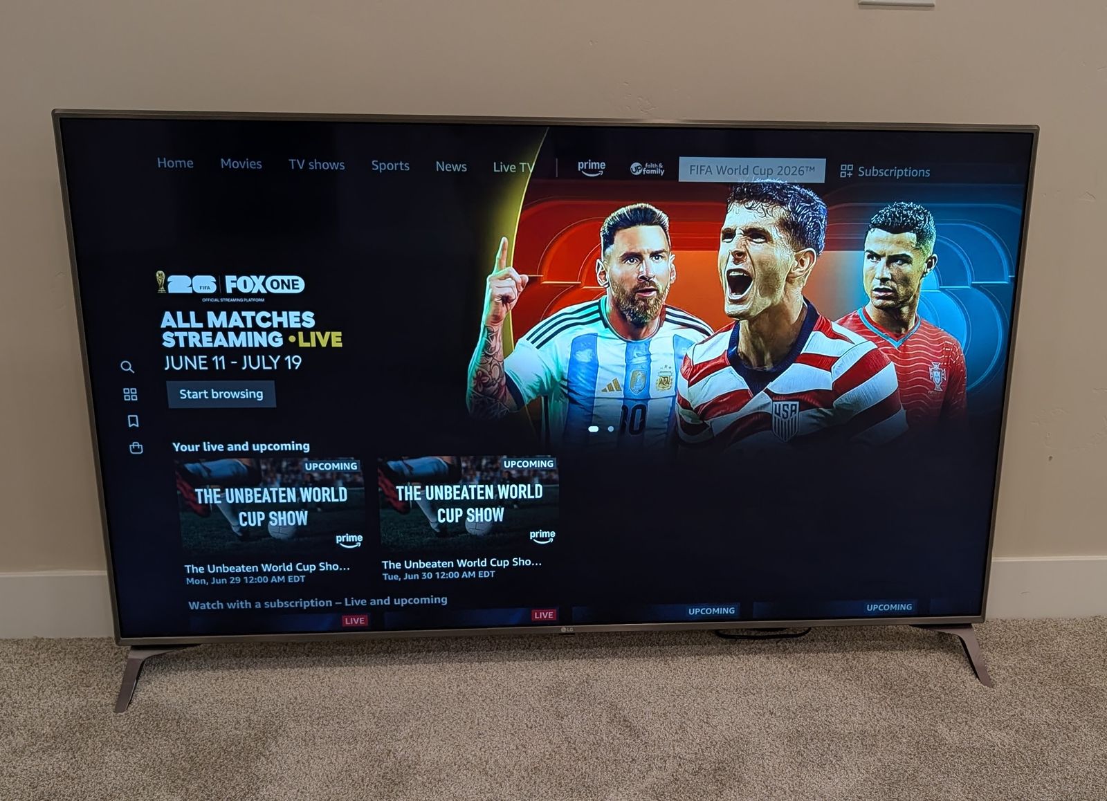 LG 65 inch LED 4K Smart TV with Remote
