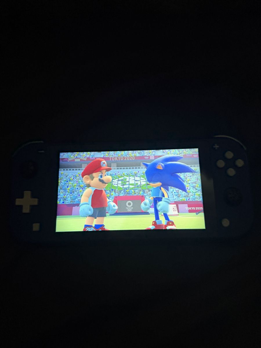 Nintendo Switch Lite Blue Console w/ Mario & Sonic at Olympic Games Tokyo 2020