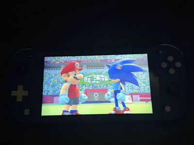 Nintendo Switch Lite Blue Console w/ Mario & Sonic at Olympic Games Tokyo 2020