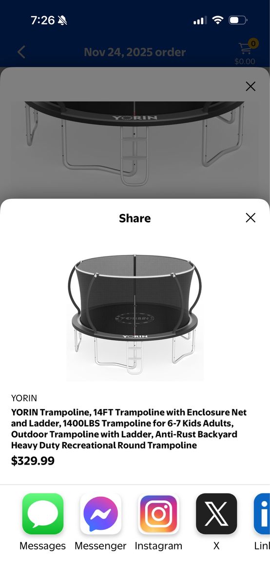 YORIN 14FT Trampoline — $300 (Retail $330)