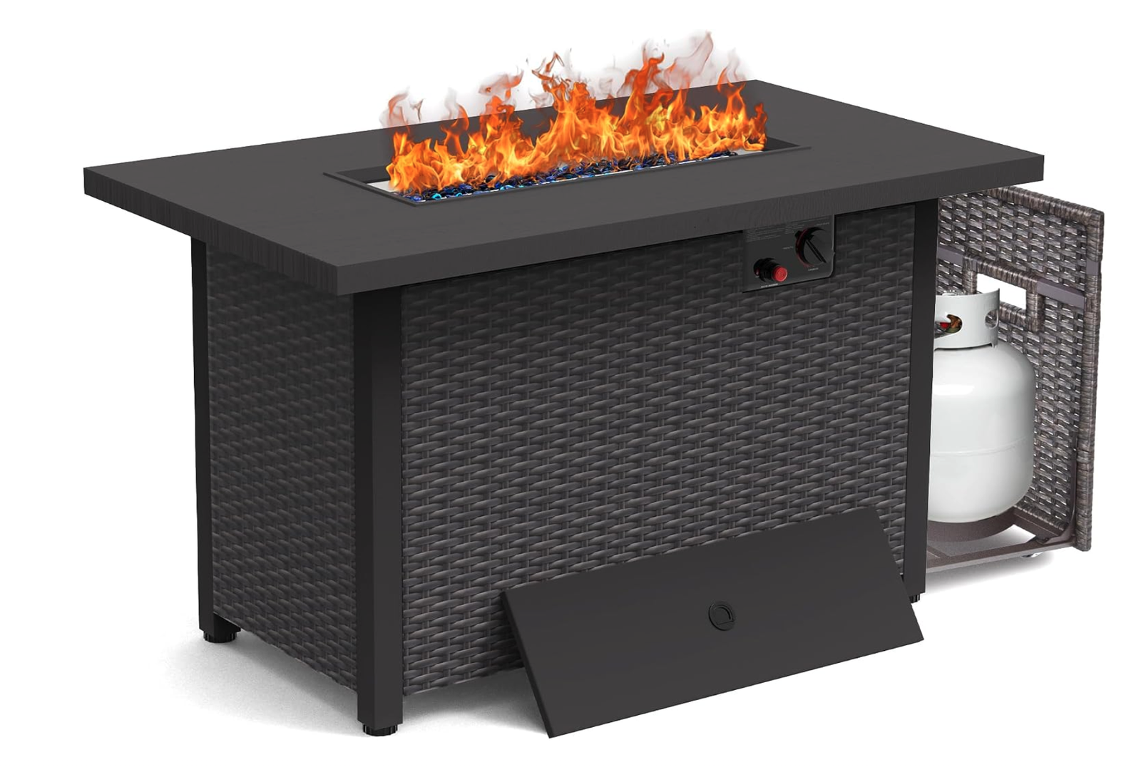 New in Box Fire Pit Table 42 Inch Outdoor Propane Gas Fire Pit for Outside 50,000 BTU Auto-Ignition Gas Firepi