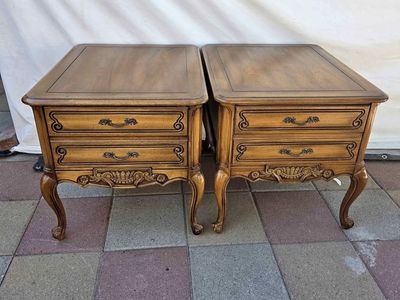 Vintage French Provincial End Table / Nightstand Set