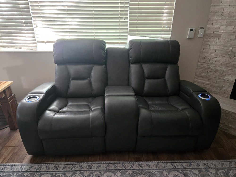 Motorized Leather Sofa Set from Furniture Row