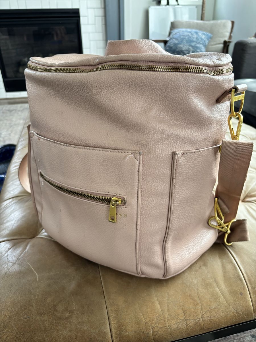 Pink and Gold FAWN diaper bag